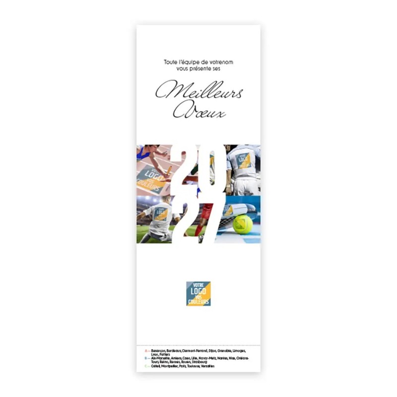Calendrier chevalet vertical (21x7,5 cm) personnalisé - Logo intégré Performance