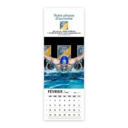 Calendrier chevalet vertical (21x7,5 cm) personnalisé - Logo intégré Performance