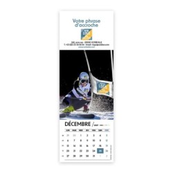 Calendrier chevalet vertical (21x7,5 cm) personnalisé - Logo intégré Performance