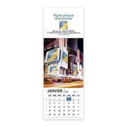 Calendrier chevalet vertical (21x7,5 cm) personnalisé - Logo intégré Visio