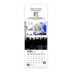 Calendrier chevalet vertical (21x7,5 cm) personnalisé - Logo intégré Visio