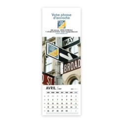 Calendrier chevalet vertical (21x7,5 cm) personnalisé - Logo intégré Visio