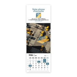 Calendrier chevalet vertical (21x7,5 cm) personnalisé - Logo intégré Visio