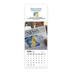 Calendrier chevalet vertical (21x7,5 cm) personnalisé - Logo intégré Visio
