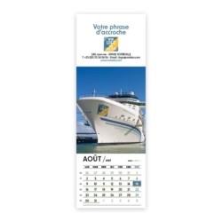 Calendrier chevalet vertical (21x7,5 cm) personnalisé - Logo intégré Visio