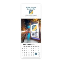 Calendrier chevalet vertical (21x7,5 cm) personnalisé - Logo intégré Visio