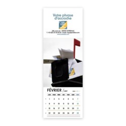 Calendrier chevalet vertical (21x7,5 cm) personnalisé - Logo intégré Voyage