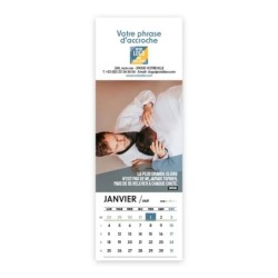 Calendrier chevalet vertical (21x7,5 cm) personnalisé - Logo intégré Valeurs du sport