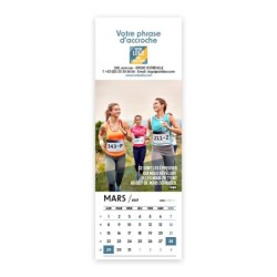 Calendrier chevalet vertical (21x7,5 cm) personnalisé - Logo intégré Valeurs du sport