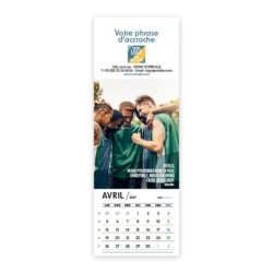 Calendrier chevalet vertical (21x7,5 cm) personnalisé - Logo intégré Valeurs du sport