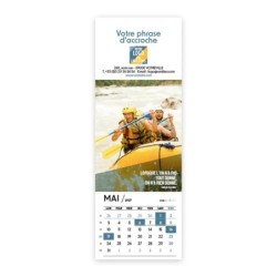Calendrier chevalet vertical (21x7,5 cm) personnalisé - Logo intégré Valeurs du sport