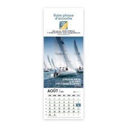 Calendrier chevalet vertical (21x7,5 cm) personnalisé - Logo intégré Valeurs du sport