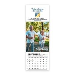 Calendrier chevalet vertical (21x7,5 cm) personnalisé - Logo intégré Valeurs du sport