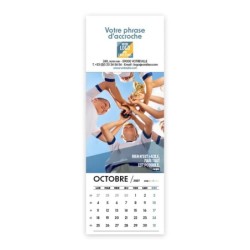 Calendrier chevalet vertical (21x7,5 cm) personnalisé - Logo intégré Valeurs du sport