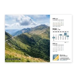 Calendrier chevalet A5 (21x15 cm) personnalisé - Patrimoine France