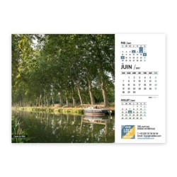 Calendrier chevalet A5 (21x15 cm) personnalisé - Patrimoine France