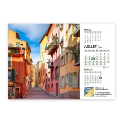 Calendrier chevalet A5 (21x15 cm) personnalisé - Patrimoine France
