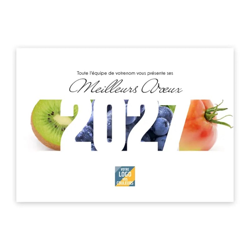 Calendrier chevalet A5 (21x15 cm) personnalisé - Fruits et légumes