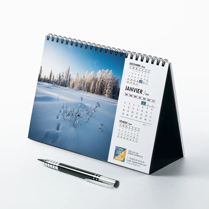 Calendrier chevalet A5 (21x15 cm) personnalisé - Nature