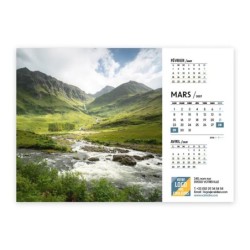 Calendrier chevalet A5 (21x15 cm) personnalisé - Nature