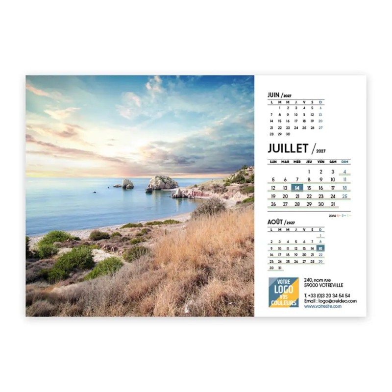 Calendrier chevalet A5 (21x15 cm) personnalisé - Nature
