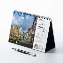 Calendrier chevalet A5 (21x15 cm) personnalisé - Villages de France