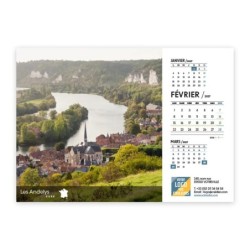 Calendrier chevalet A5 (21x15 cm) personnalisé - Villages de France