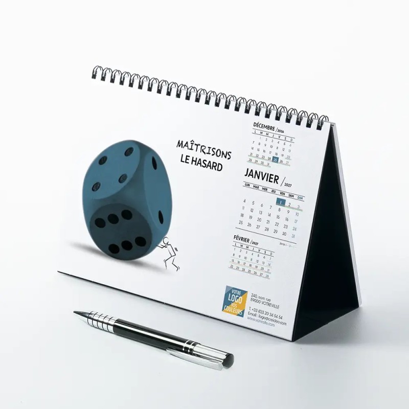 Calendrier chevalet A5 (21x15 cm) personnalisé - Business