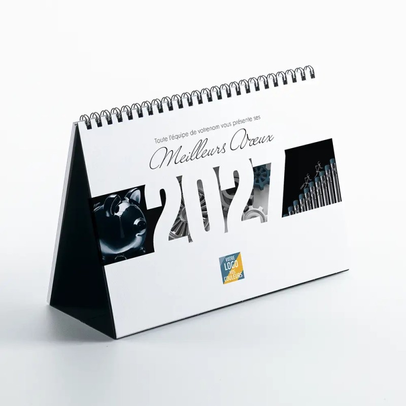 Calendrier chevalet A5 (21x15 cm) personnalisé - Business