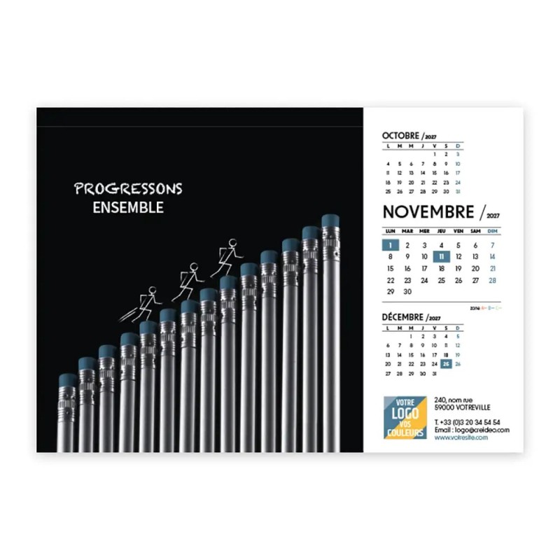 Calendrier chevalet A5 (21x15 cm) personnalisé - Business