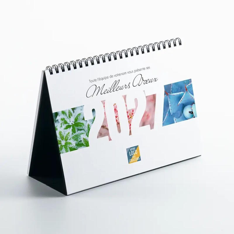 Calendrier chevalet A5 (21x15 cm) personnalisé - Zoom Nature