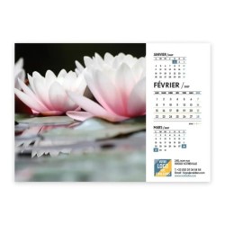 Calendrier chevalet A5 (21x15 cm) personnalisé - Zoom Nature