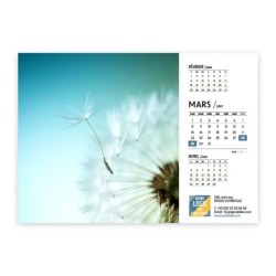 Calendrier chevalet A5 (21x15 cm) personnalisé - Zoom Nature