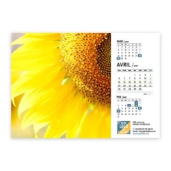Calendrier chevalet A5 (21x15 cm) personnalisé - Zoom Nature