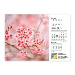 Calendrier chevalet A5 (21x15 cm) personnalisé - Zoom Nature