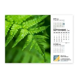 Calendrier chevalet A5 (21x15 cm) personnalisé - Zoom Nature