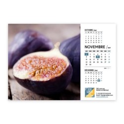 Calendrier chevalet A5 (21x15 cm) personnalisé - Zoom Nature