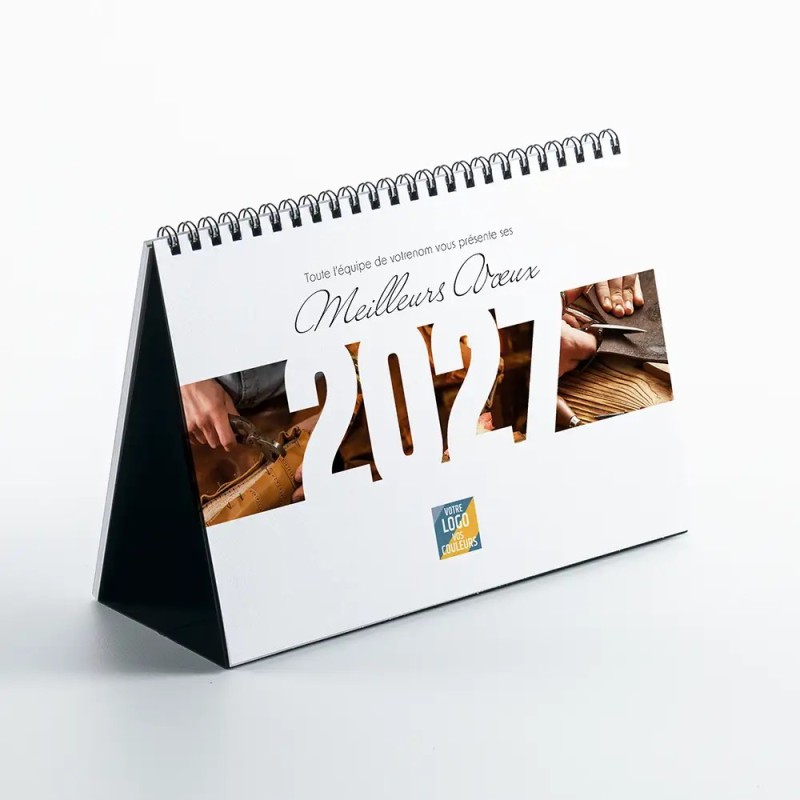 Calendrier chevalet A5 (21x15 cm) personnalisé - Artisans