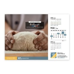 Calendrier chevalet A5 (21x15 cm) personnalisé - Artisans