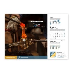 Calendrier chevalet A5 (21x15 cm) personnalisé - Artisans