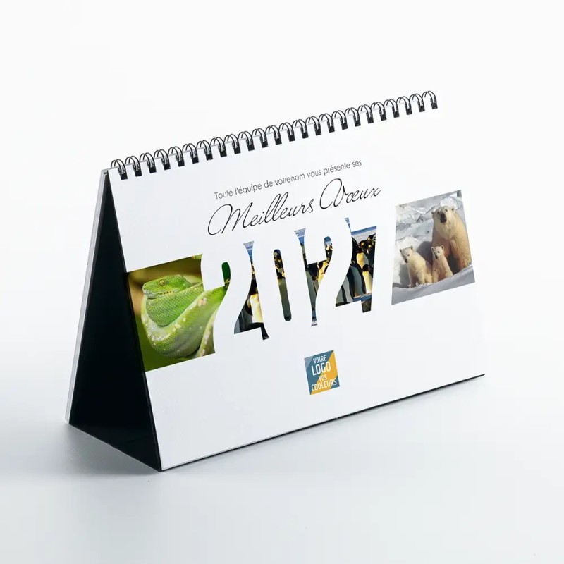 Calendrier chevalet A5 (21x15 cm) personnalisé - Faune
