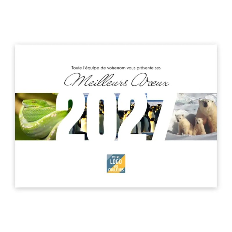 Calendrier chevalet A5 (21x15 cm) personnalisé - Faune