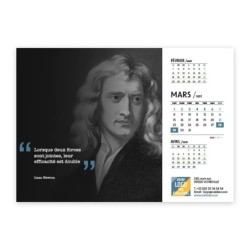 Calendrier chevalet A5 (21x15 cm) personnalisé - Citations 2