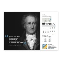 Calendrier chevalet A5 (21x15 cm) personnalisé - Citations 2