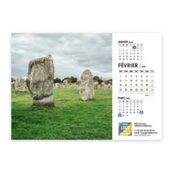 Calendrier chevalet A5 (21x15 cm) personnalisé - Littoral