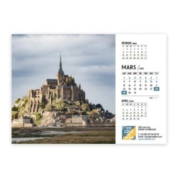 Calendrier chevalet A5 (21x15 cm) personnalisé - Littoral