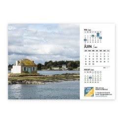 Calendrier chevalet A5 (21x15 cm) personnalisé - Littoral