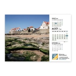 Calendrier chevalet A5 (21x15 cm) personnalisé - Littoral