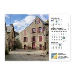 Calendrier chevalet A5 (21x15 cm) personnalisé - Littoral