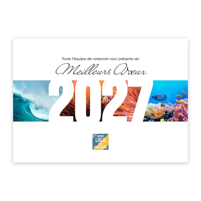 Calendrier chevalet A5 (21x15 cm) personnalisé - Océan